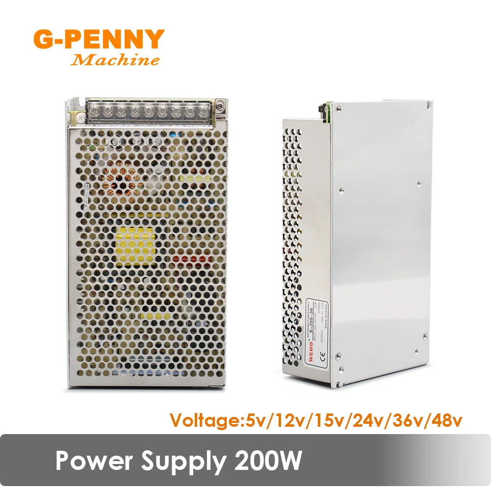 fonte de alimentação dc 200w entrada 90 13132vac 180 26264vac saída 12 15 24 36 48v dc  fonte de alimentação Fonte de alimentação de comutação