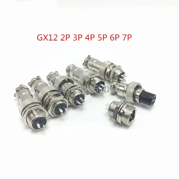 10 пара/лот Мужской и Женский диаметр 12 мм провод панель Разъем GX12 2P 3P 4P 5P 6P 7P M12