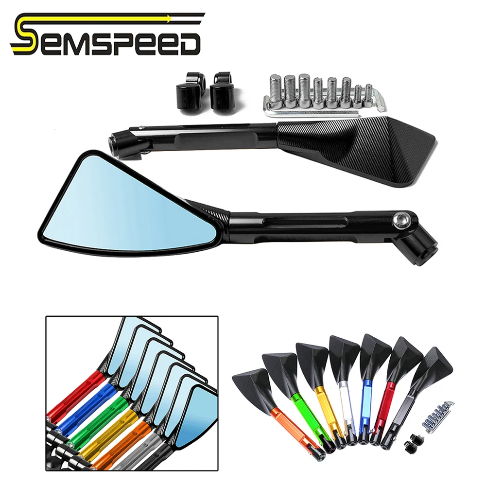 SEMSPEED мотоцикл зеркало заднего вида CNC чехол для YAMAHA FZ1 FZ6 MT 07 09 10 KAWASAKI ER 6N Z900 Z750 Z800