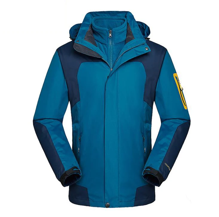 Men Blue 5XL Женская и мужская осенне-зимняя теплая одежда водонепроницаемая Лыжная походная куртка 3 в 1 треккинговые ветрозащитные для восхождения пальто - Цвет: Men Blue