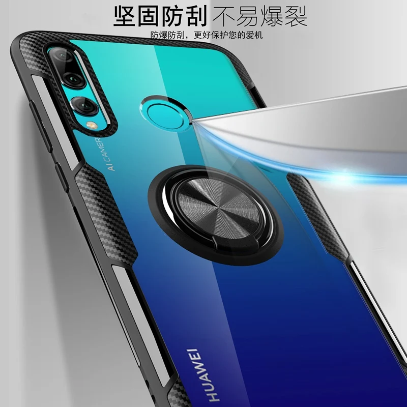 Чехол для Honor 10i прозрачный акриловый чехол-кольцо для Honor 10i 20i 10 20 Lite Pro V20 Honor Play магнитный автомобильный держатель бронированный чехол