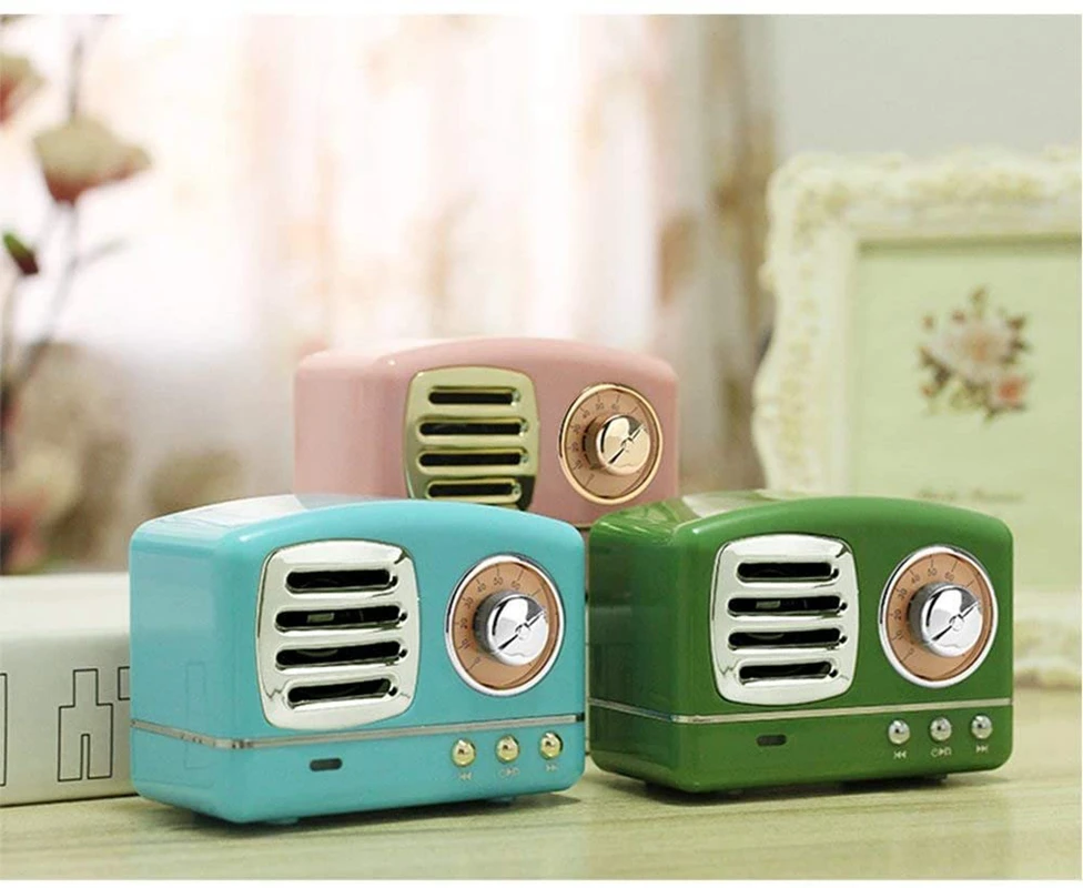 Портативная bluetooth колонка в стиле ретро мини портативная беспроводная USB/TF карта