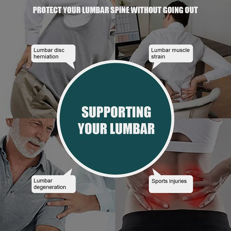 

New-Gray Breathable Removable Trainer Belt Support Back Support Waist Spine Belt Fitness to Reduce Lumbar Muscle Strain