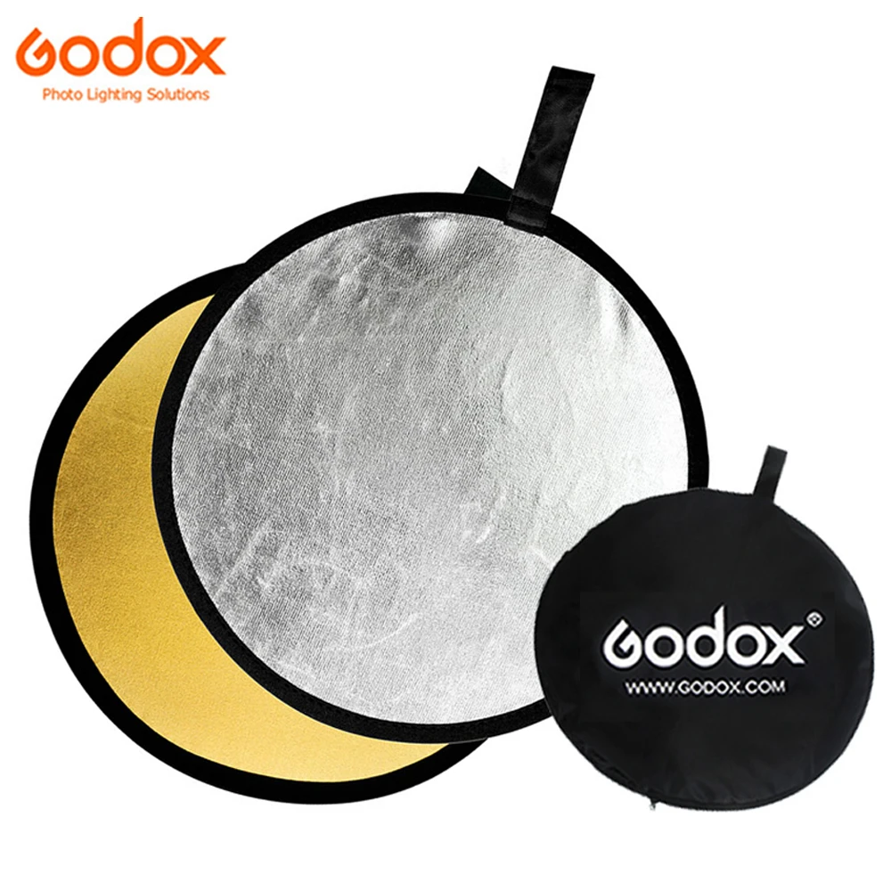 Круглый отражатель Godox 110 см/43 дюйма 80 см/32 60 см/24 2 в 1 | Электроника
