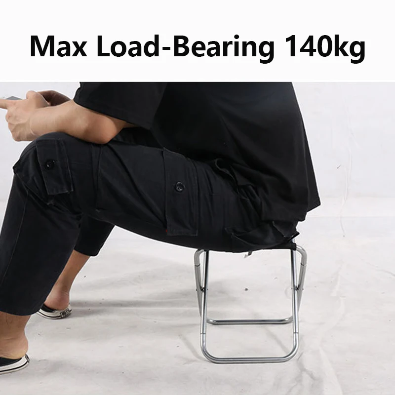 Online Katlanabilir Küçük Sandalye Alüminyum Açık Taşınabilir Ultralight Tabure Balıkçılık Plaj Metro Tren Piknik Kamp Cep Katlanır Sandalye