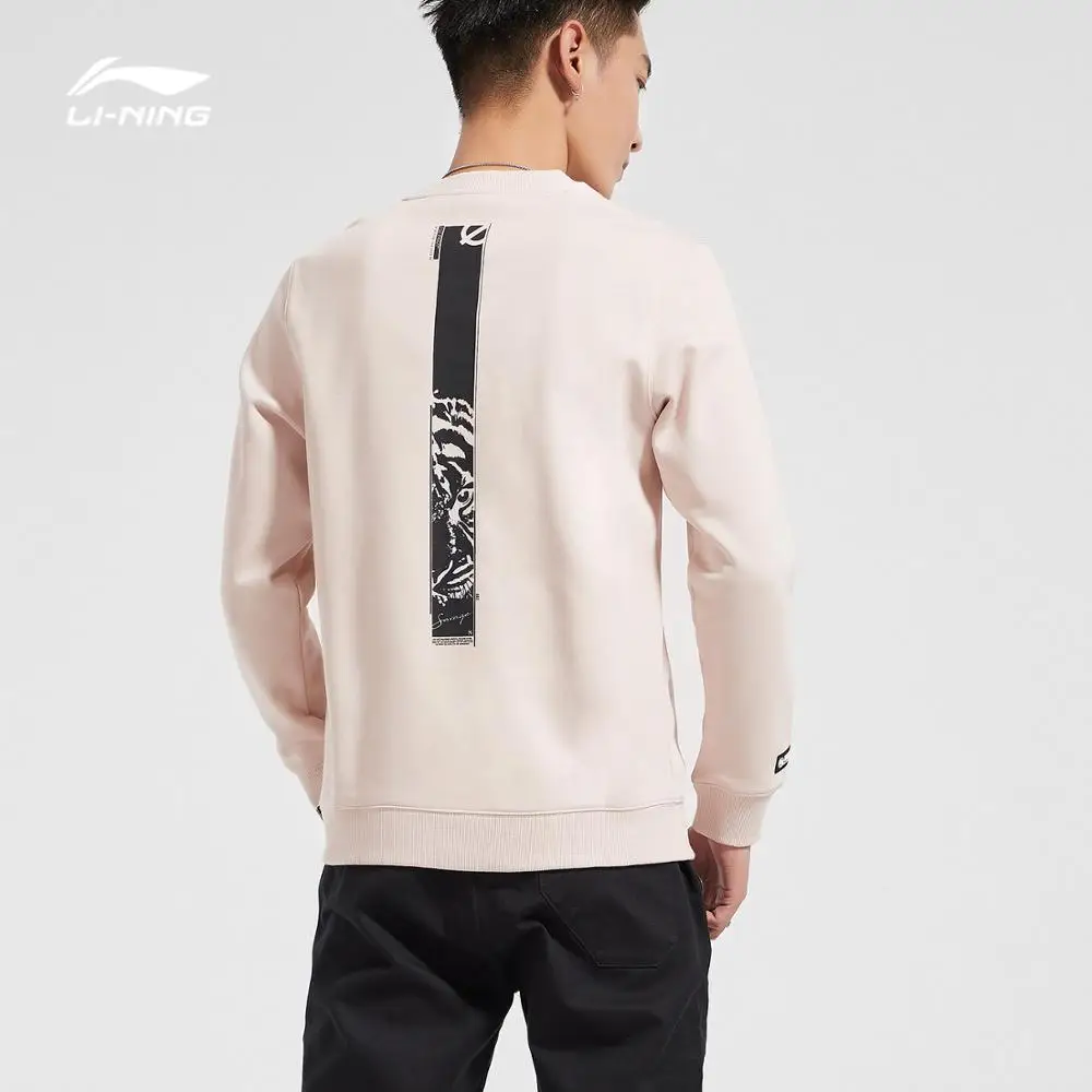 Li-Ning мужской баскетбольный свитер BAD FIVE, теплый флис, 66% полиэстер, 34% спандекс, подкладка, спортивная толстовка, топы AWDN851 MWW1442