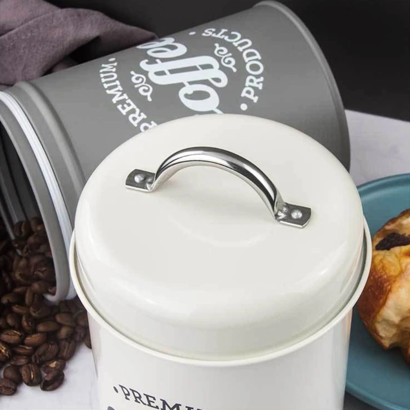 Винтажный кованый железный контейнер для хранения чая пищевых продуктов