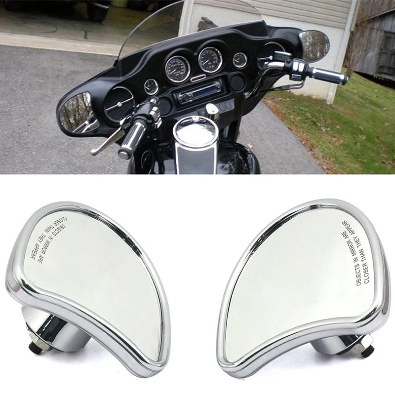 

Chrome Inner Fairing Mount Side Rear Mirrors Fits for Touring Street Glide CVO FLHXSE FLHX Anniversary FLHXS 14-19