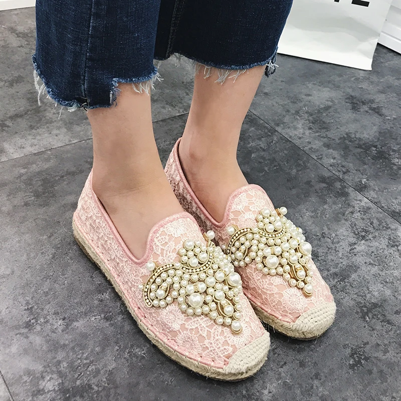 Лоферы Wellwalk женские Мокасины эспадрильи со стразами весна-осень 2018 | Обувь