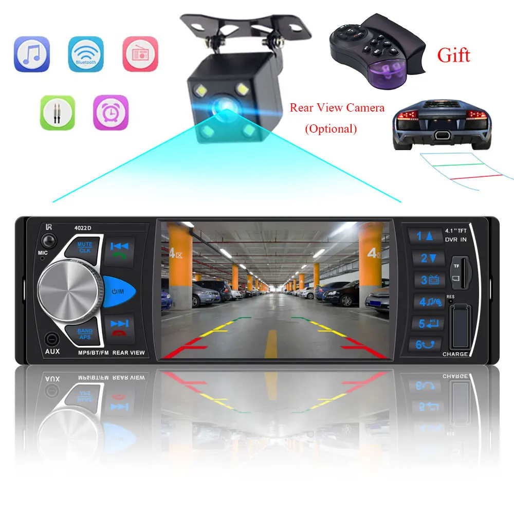 Авторадио 1 Din " Автомобильный Радио Bluetooth стерео Автозвук oto teypleri камера заднего вида Multimidia MP5 Автомобильный плеер pantalla 4022d