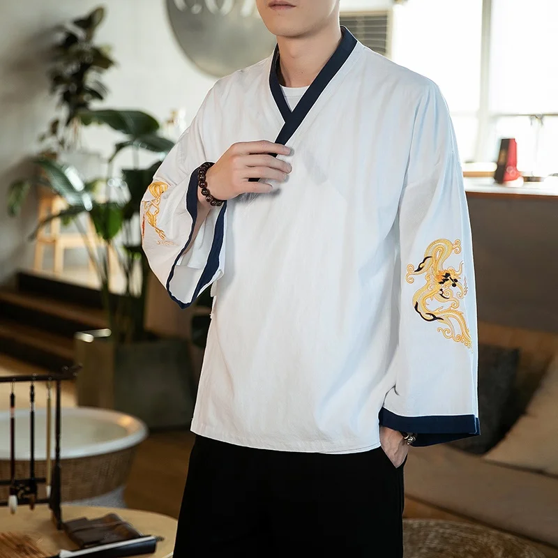 Онлайн Китайский магазин Hanfu Мужская традиционная китайская одежда хлопковая