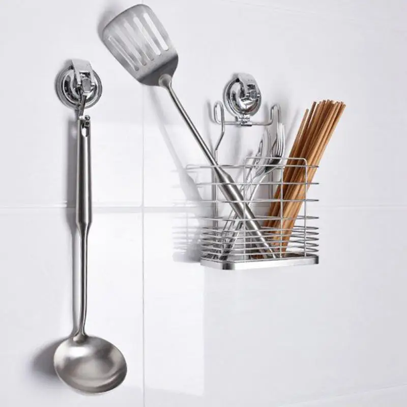 2 шт Пробивной Бесплатный крюк Серебряный кухонный душ для ванной крючок чашек с