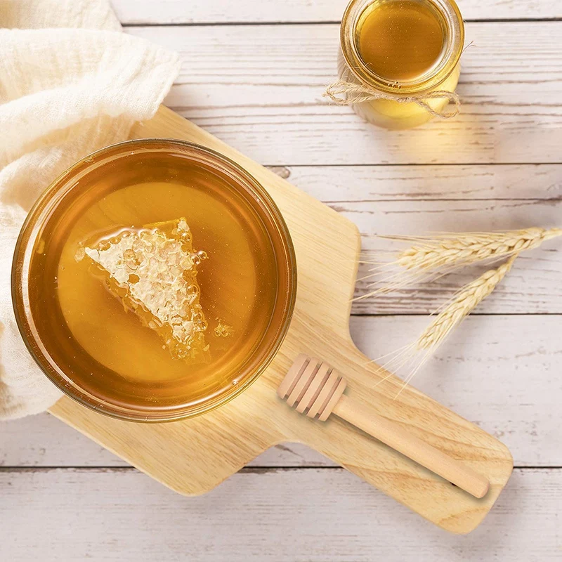 150 Pack 3 Inch Mini Wood Honey Dipper Sticks Individually Wrapped Server for Jar Dispense Drizzle | Дом и сад