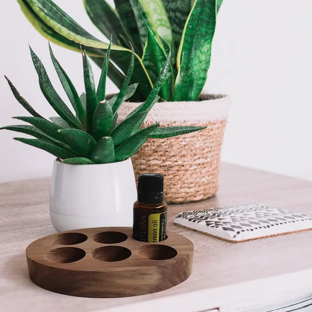 Деревянный органайзер для хранения эфирных масел практичная подставка