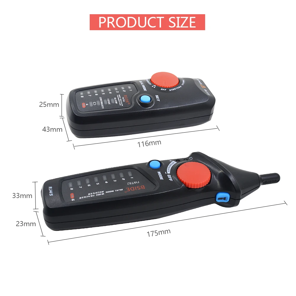 Сетевой кабель трекер BSIDE FWT82 двойной режим тоник RJ45 RJ11 телефонный Ethernet LAN