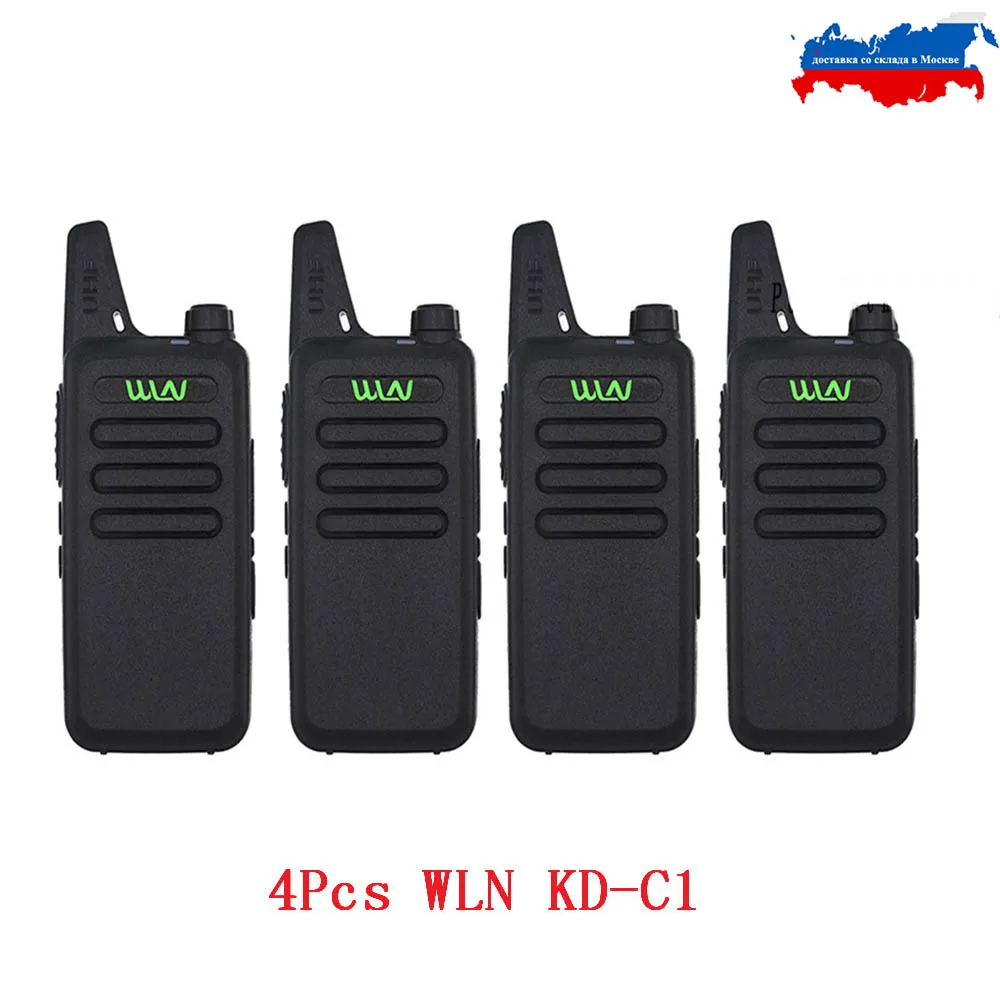 4 шт. WLN Мини Портативная рация KD-C1 UHF 400-470 МГц портативная двухсторонняя радиостанция приемопередатчик связи