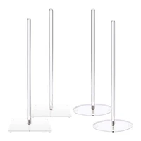 4pcs clear bagel holder acrylic donut stand for party 12 inch tall display stand round and square base for dessert table