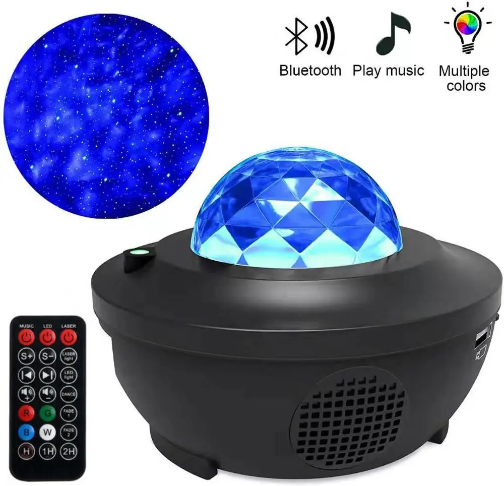Светодиодный Bluetooth музыкальный Звездный проэктор лампа 10 Mdes Usb кабель голос