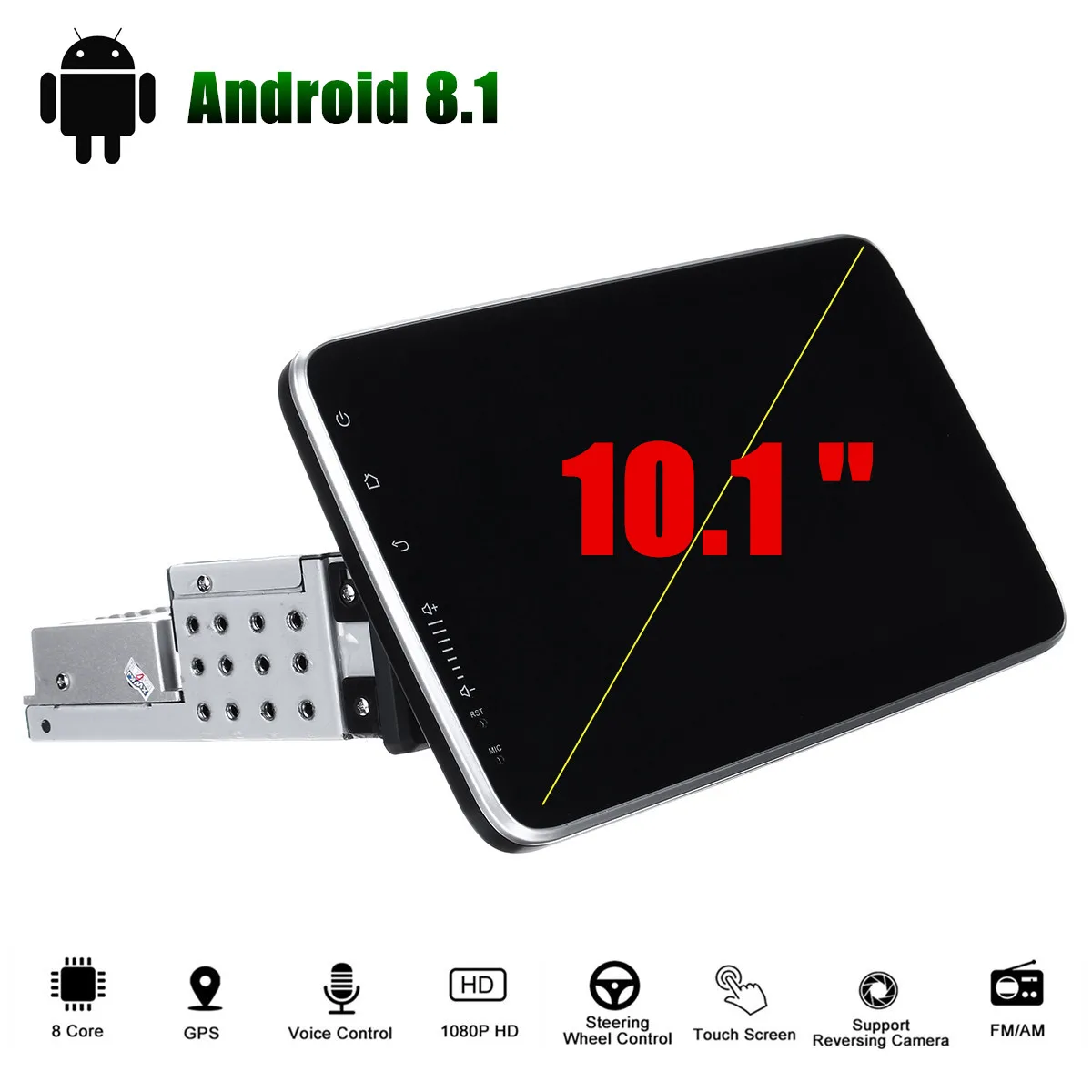 10 1 дюймов Android 8 автомобильный Радио мультимедийный плеер GPS навигация + 16G