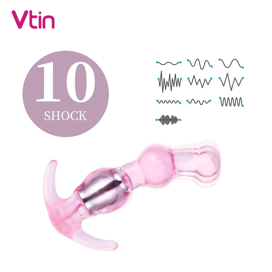 10-скоростной Анальный вибратор Анальная пробка Стимулятор клитора женская