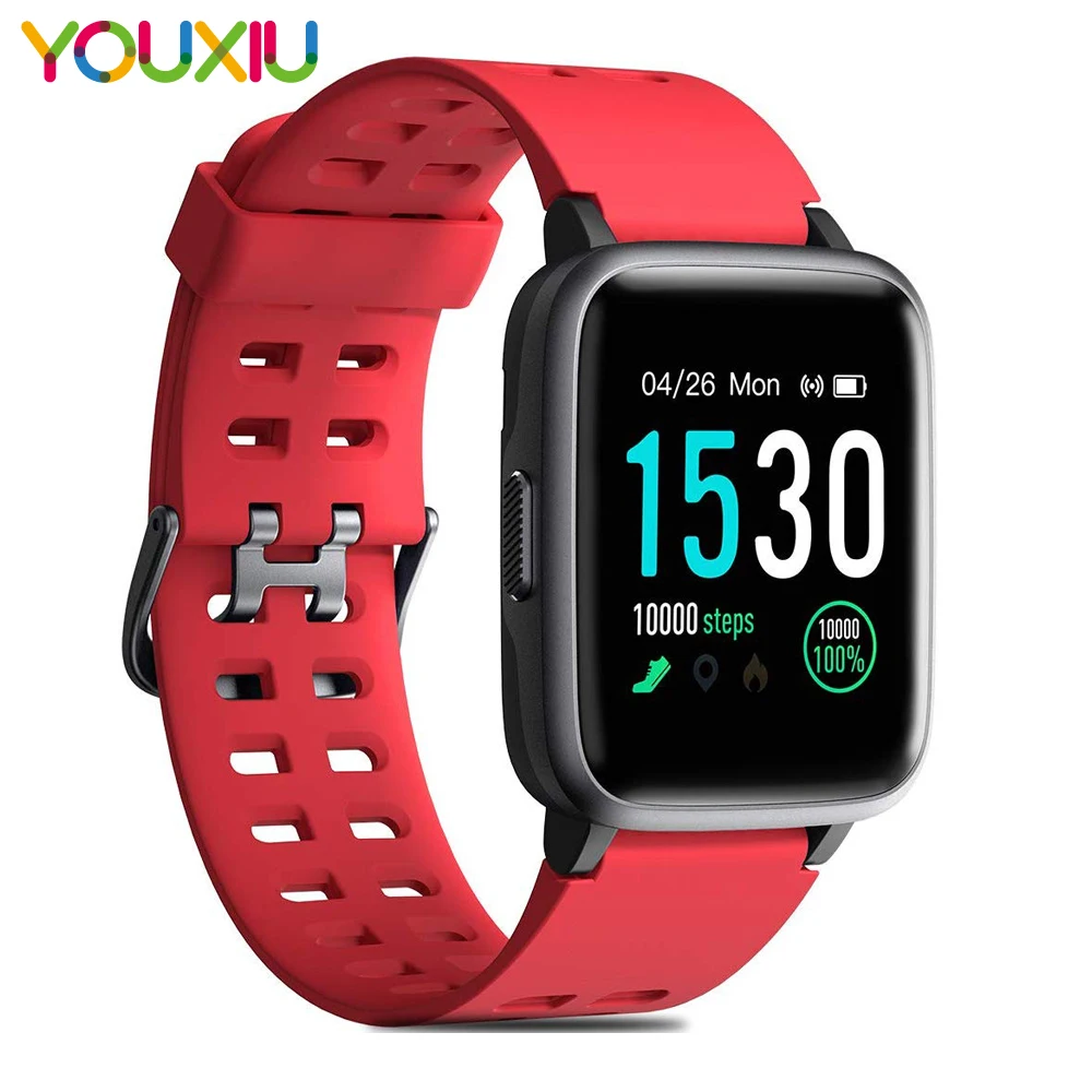 Смарт часы IP68 водонепроницаемые с шагомером фитнес трекер пульсометр мужские и
