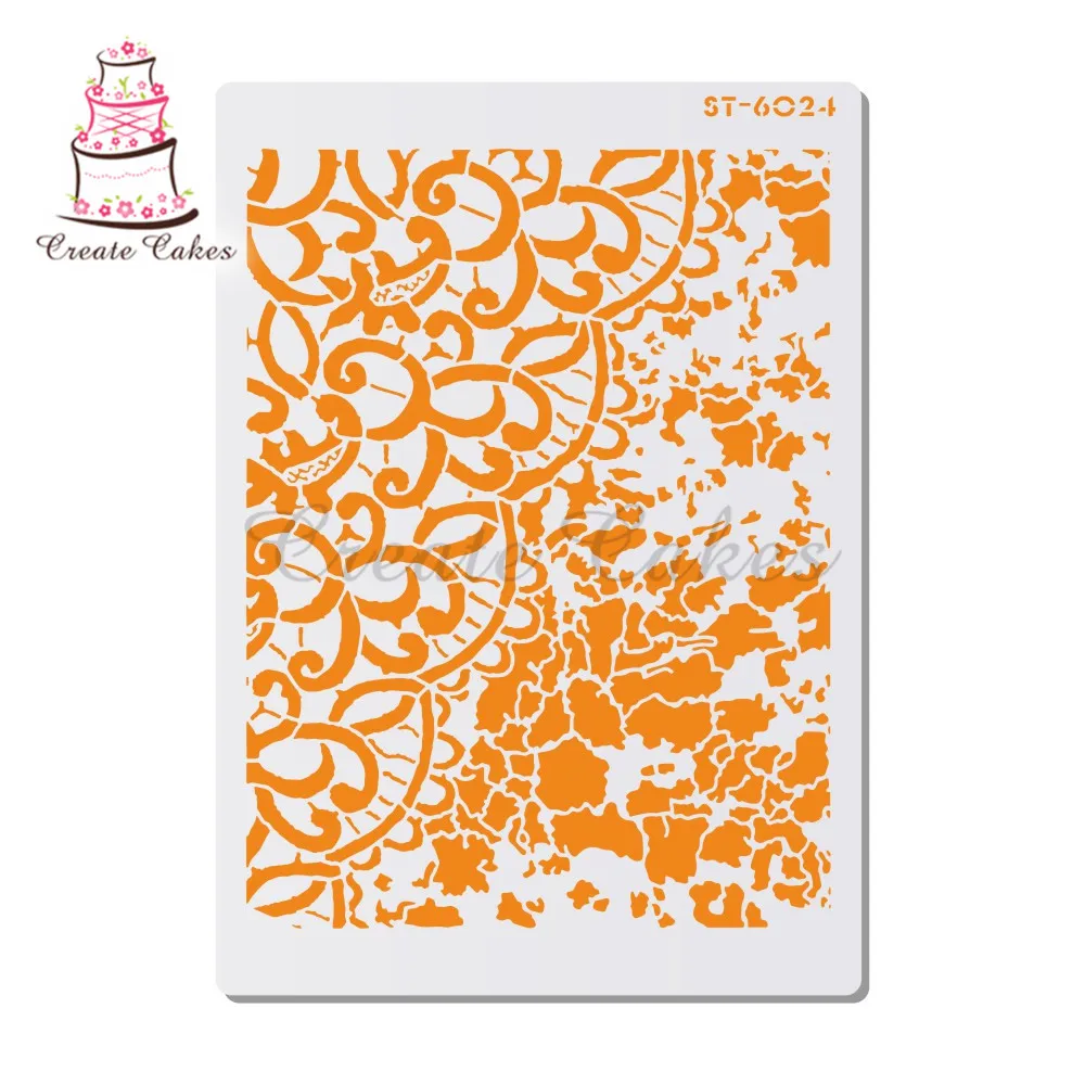 Необычный Рисунок фоторамка трафарет для торта инструмент украшения