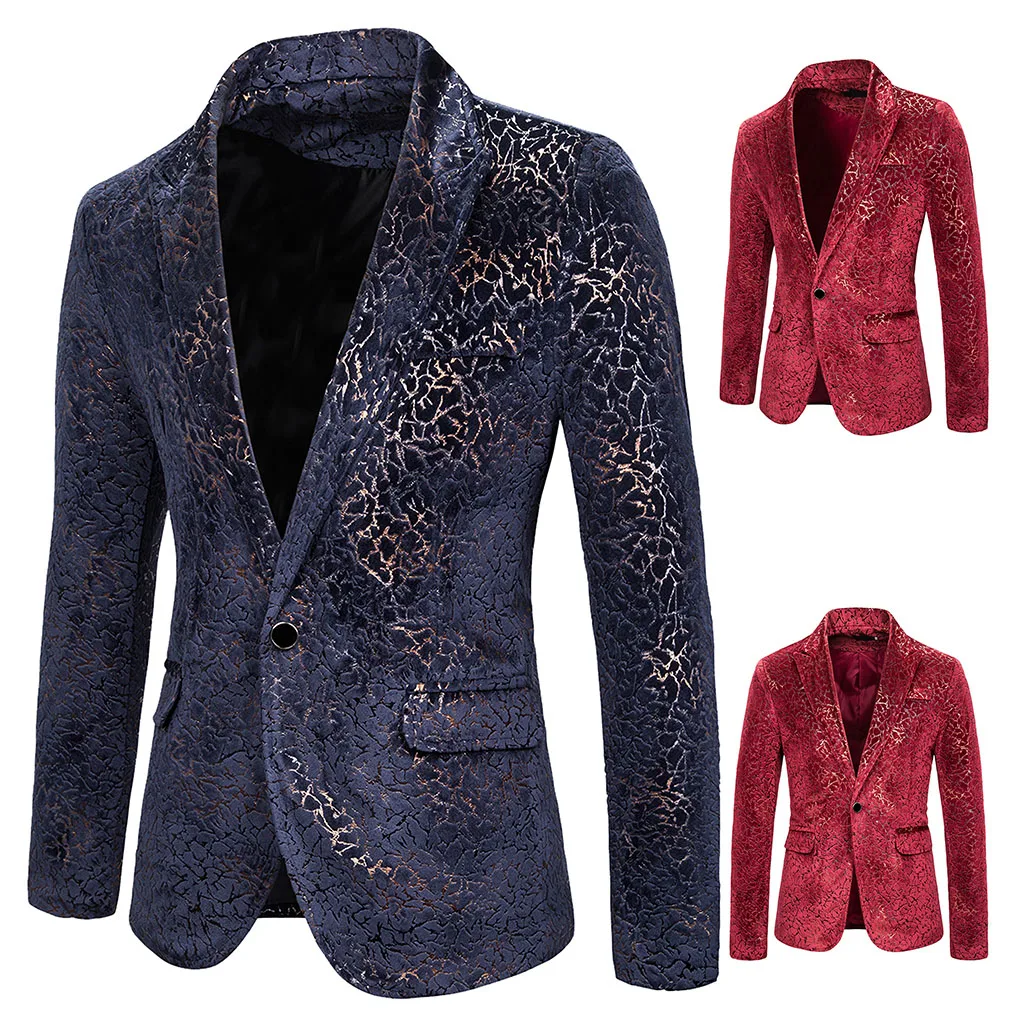 MJARTORIA 2019 модный мужской блейзер большого размера с цветочным принтом фирменный