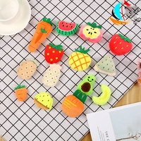 10pcslot sweet cartoon fruit pineapple doll padded applique crafts for children headwear hair clip and diy accessories