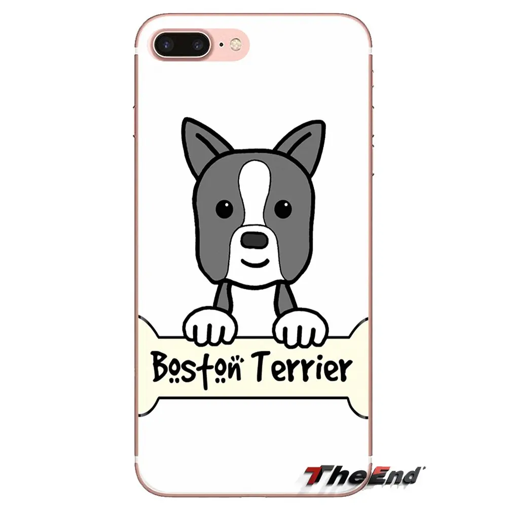 Бостон-терьер с изображением щенков милые носки для iPhone XS Max XR X 4 4S 5 5S 5C SE 6 6S 7 8 плюс
