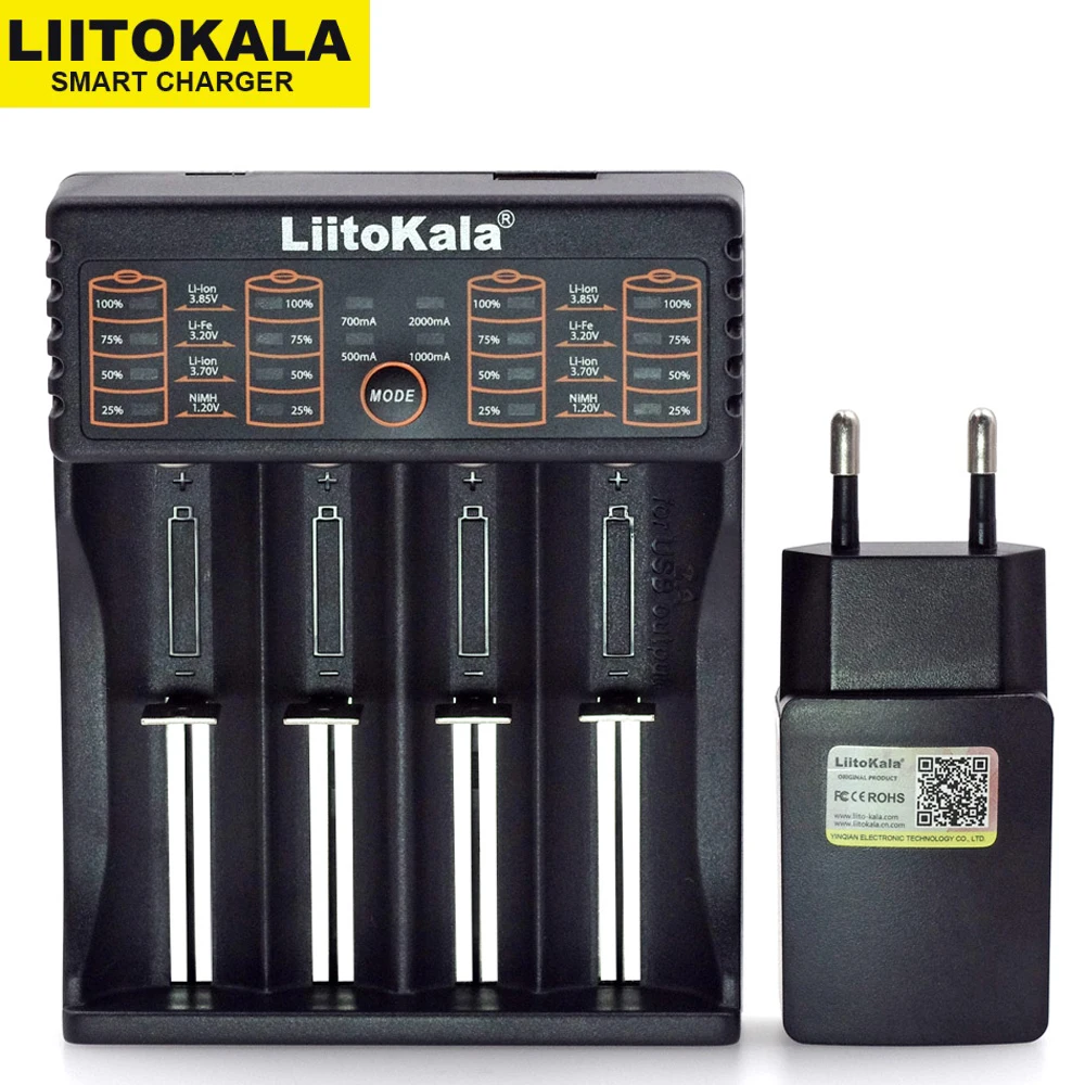Liitokala Li 402 202 100 C2 Sch Ssh z.SchV z.2V 26650 16340 18650 18500 Зарядное устройство для литиевых