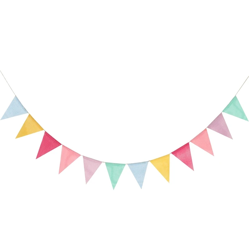 Красочные домашние красочные тянущиеся флаги льняные DIY пустые Свадебные