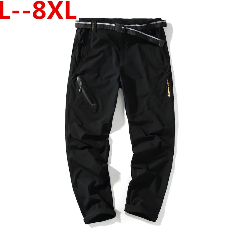 

Спортивные штаны 8XL для улицы, мужские быстросохнущие дышащие повседневные рабочие брюки для тренировок, мужские брюки для бега