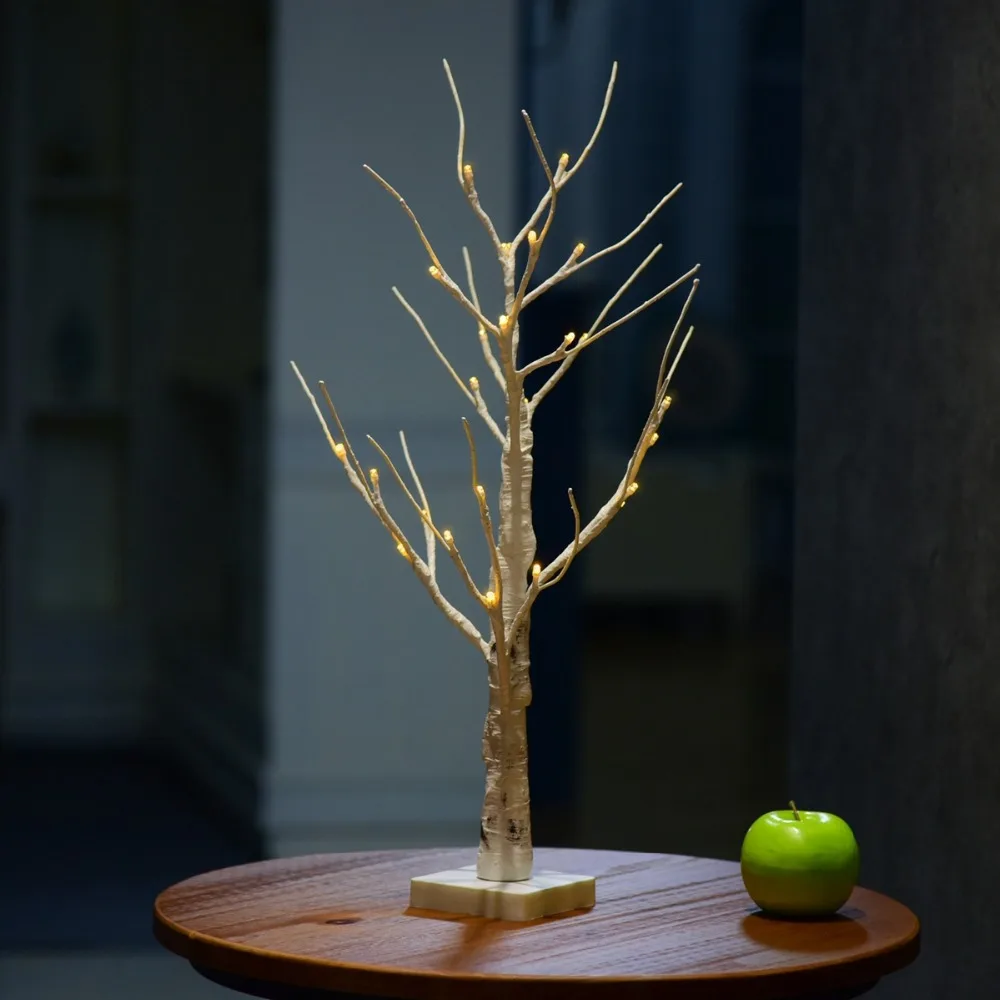 

Battery Operated 45cm 60cm LED White Birch Tree night Light Table Light Christmas Wedding Bedroom Decorative Tree Branches Lamps