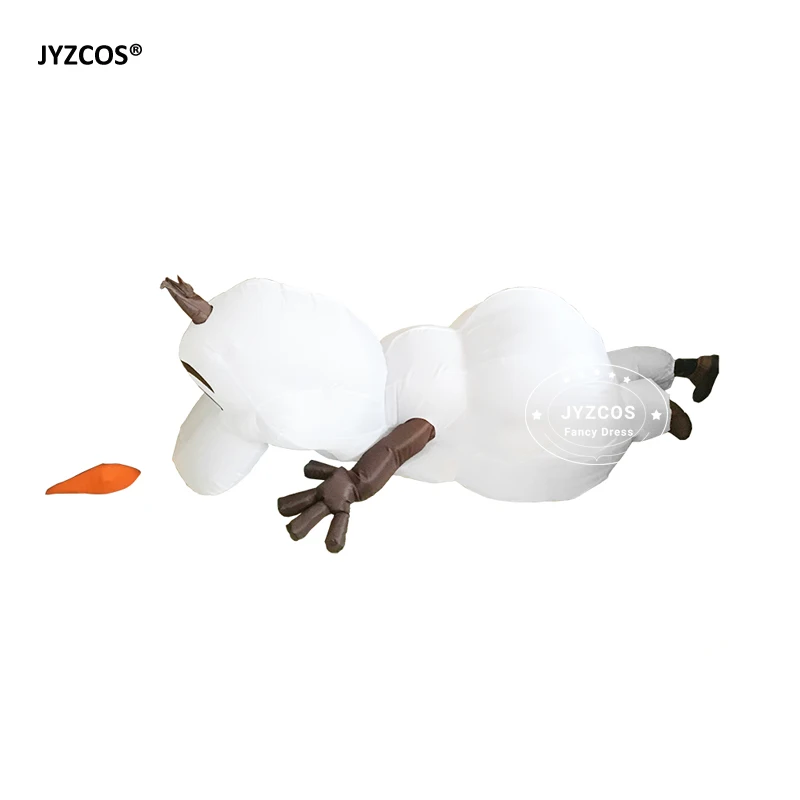 

JYZCOS Inflatable Cute White Snowman Costumes for Women Men Purim Halloween Christmas Blowup Cosplay Fancy Dress Up Mascot