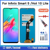 6 6 original lcd for infinix hot 10 lite x657b lcd display touch screen digitizer assembly for infinix smart 5 x657 x657c