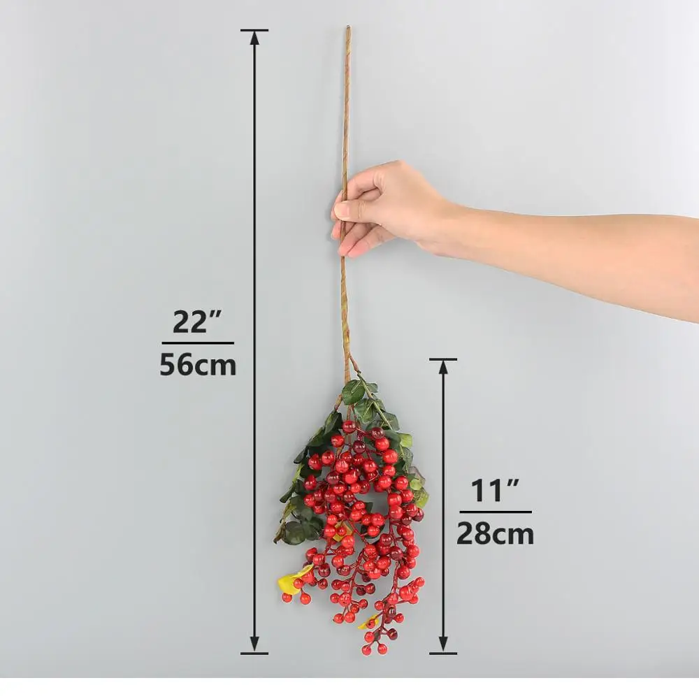 Искусственные ягоды веточки оптом Висячие спреи 2 шт Матовый Синий для поделок