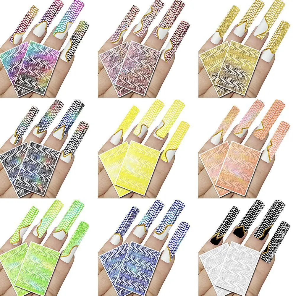 

1 шт., переводная наклейка для ногтей со змеиным рисунком