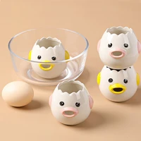 creative cartoon chicken egg yolk white separator ceramics ceramic cartoon chick egg separator dining cooking kitchen supplies
