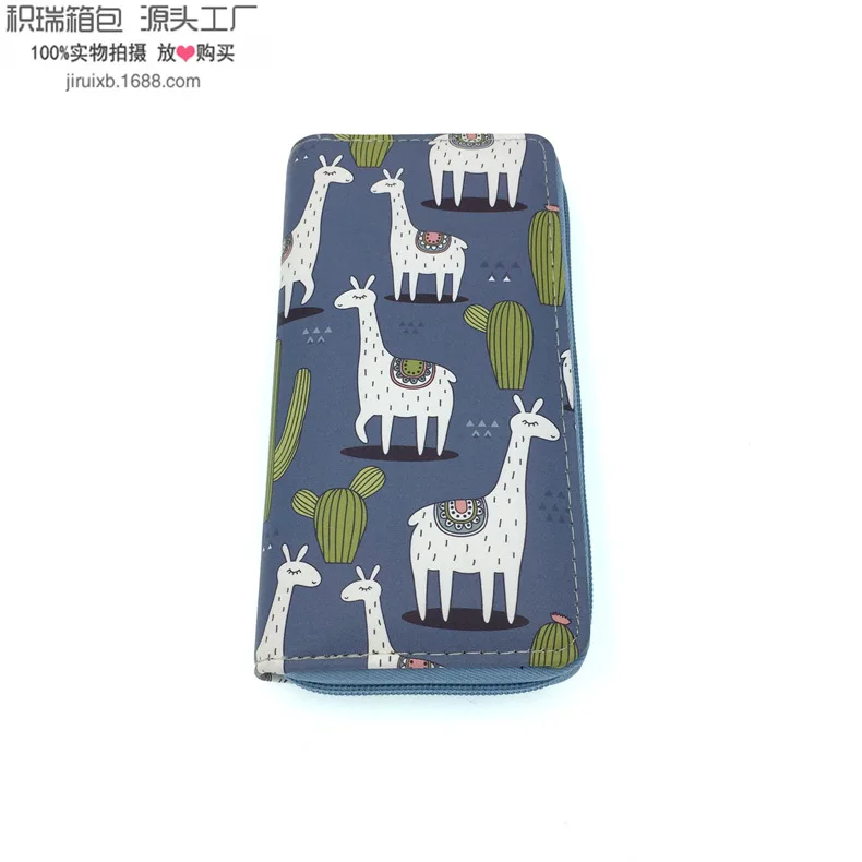 8middle size Мультфильм Аниме Длинный кошелек на молнии с принтом Студенческая девочка медведь кошелек с кроликом кошка сердце pu Сумка для денег для девочек Кошелек для монет - Цвет: 8middle size
