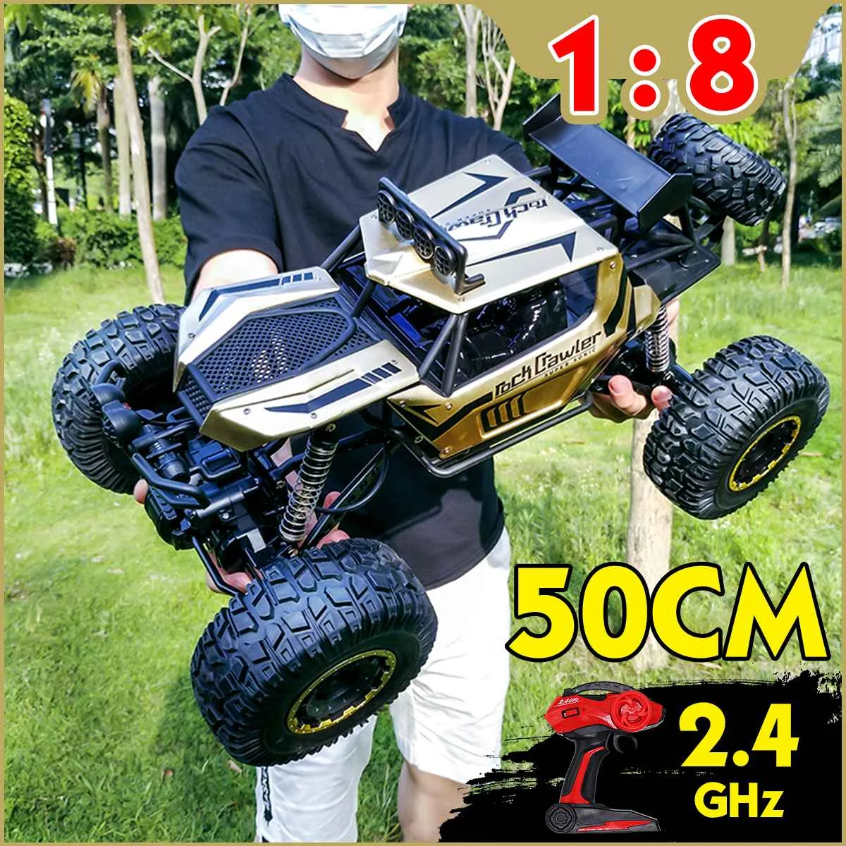

1:8 50cm RC Car Radio Control 4WD 2.4G Off-road Electric Vehicle Monster SUV Remote Control Car Gift Toys For Children Boys