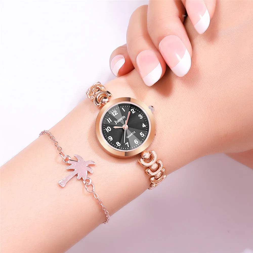 Изящные нержавеющая сталь часы для женщин роскошный сплав сетка ремешок