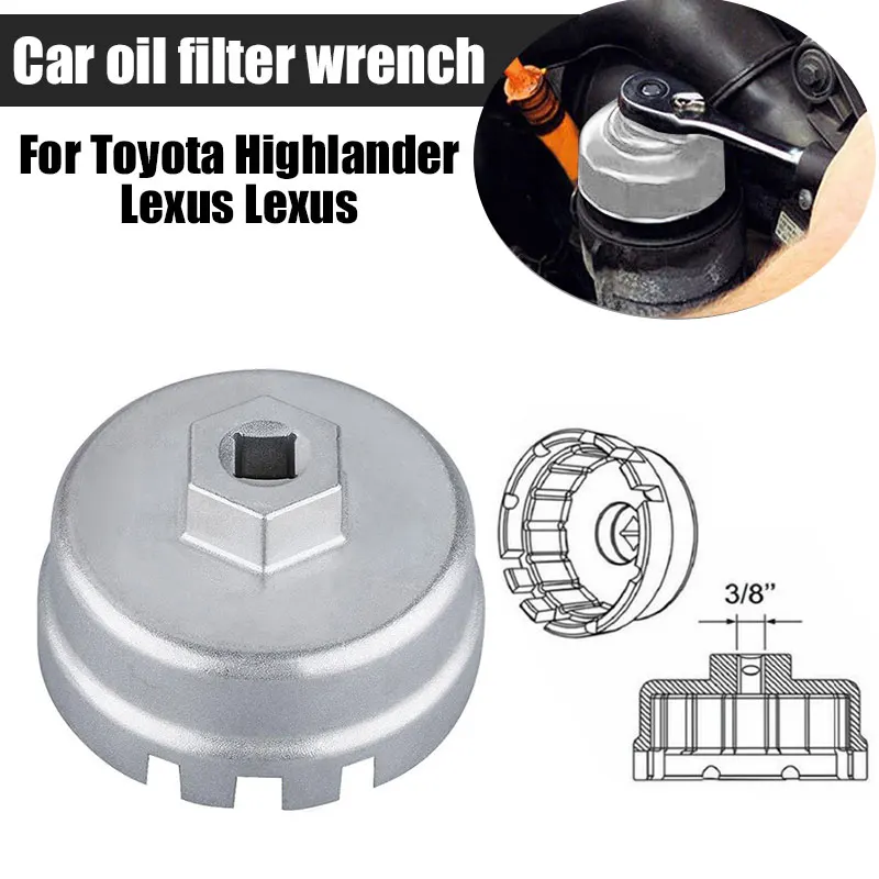 

Oil Filter Remover Oil Filter Wrench High-Strength Oil Filter Wrench Cap 4 Cyl Engines Hand Tool Aluminum Alloy Drive-3/8"