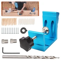 woodworking oblique hole locator positioner drill bits pocket hole jig kit 15 degree angle drill guide set carpentry tools