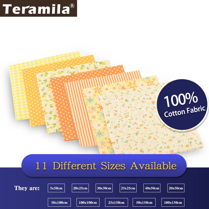 7 шт./лот несколько Цвет хлопок Ткань цветочные и точки Дизайн для Текстиль дома