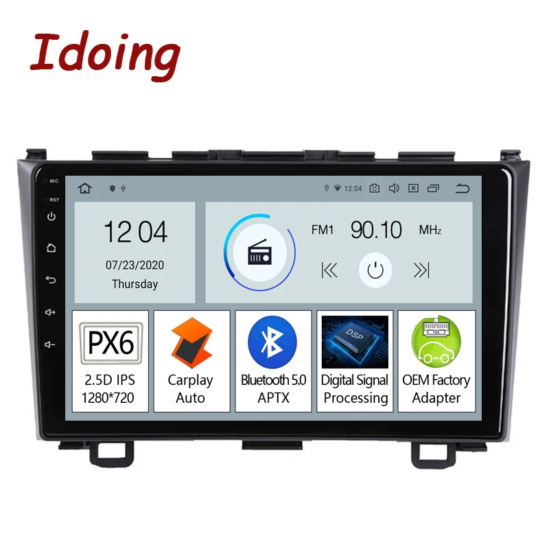 Idoing 9 &quotPX6 Android автомобильный Радио мультимедийный плеер для Honda CRV CR V 3 RE 2006 2012 GPS