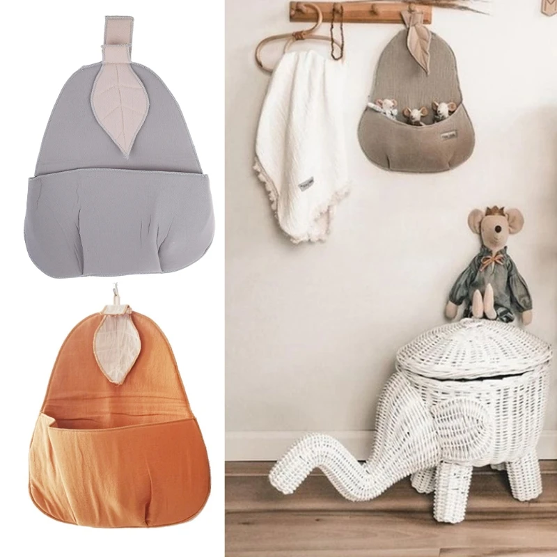

1 Pc Nordic Cotton Pear Hanging Decorations Nursery Decor Ornament Wall Hanging Children Storage Bag Diaper Toys Organizer