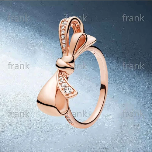

187232CZ Rose Gold Bow Ring