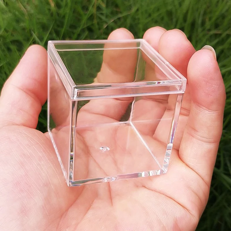 

Transparent Wedding Favors and Gifts Boxes Cube Portable Organizer Container