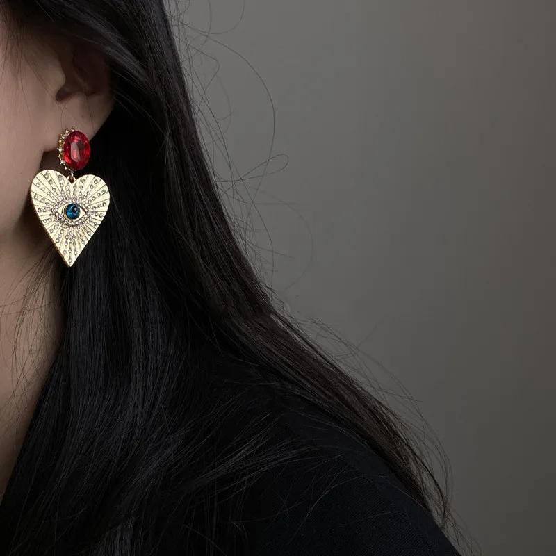 Винтажные серьги в стиле барокко бриллианты для женщин от сглаза ювелирные