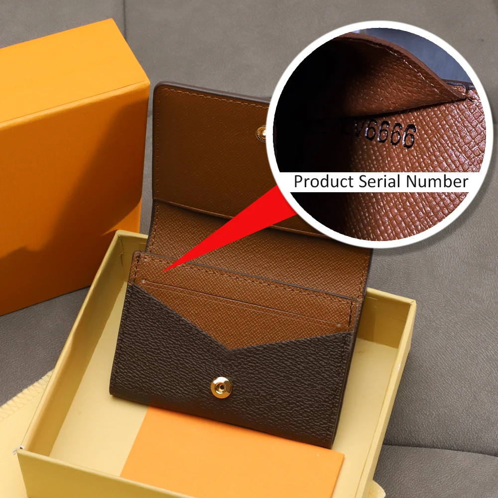 

Top Quality Luxury Design Genuine Leather Credit Card Fast Delivery Business Card Holder Wallet Mini With Gift Box Free Shipping